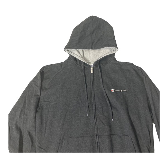 Champion Athleticwear Fleece Hoodie Sweatshirt Mens 3XL Gray  Heather Full-Zip - Picture 2 of 16